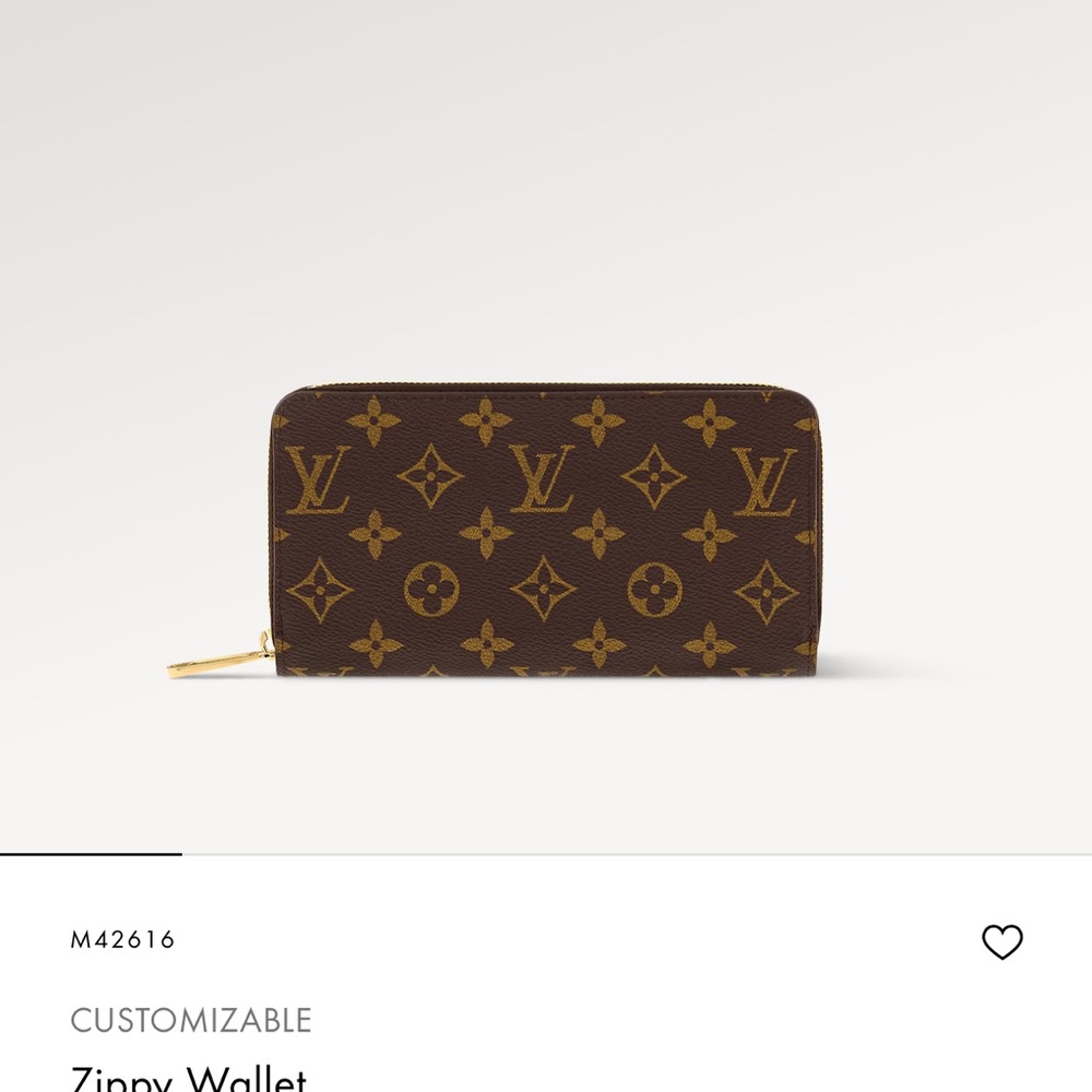 LV zippered wallet